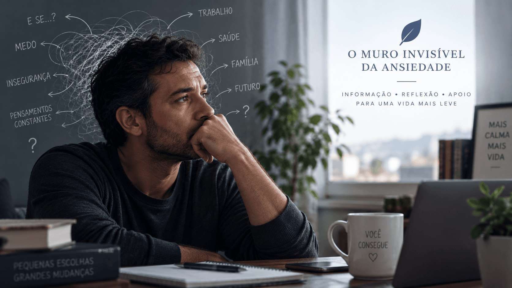 Pessoa refletindo sobre os impactos da ansiedade em sua vida cotidiana